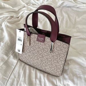 NWT Calvin Klein Monogram Audrey Crossbody Mini Handbag